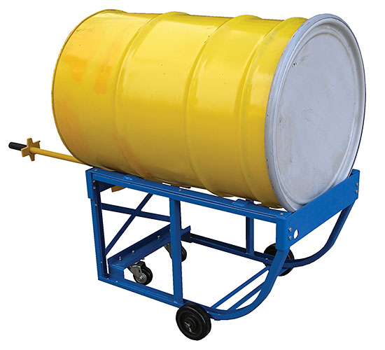 Rotating portable drum cart has an 800-lb. capacity.