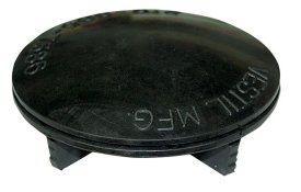 Bollard caps are constructed of either molded rubber or cast steel.