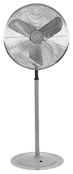 Beacon industrial cooling fan increases air circulation, providing greater employee comfort. This industrial coolong fan features a pull chain switch with a 12' cord and an SJT type 3 conductor. The industrial fan is UL listed and meets OSHA standards. Industrial cooling fan provides increased air circulation and improved worker comfort.
