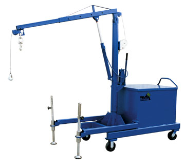 Portable crane hoist features service capacities of up to 4,000 lbs.