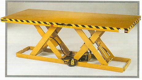 The hydraulic scissor lift is heavy duty material handling equipment.