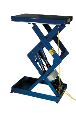 The economy scissor lift features capacities of up to 5,000 lbs.