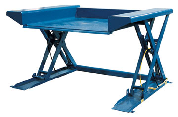 Ground lift table features service capacities of up to 4,000 lbs.