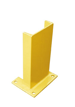 Structural rack guards are made for concrete installation.