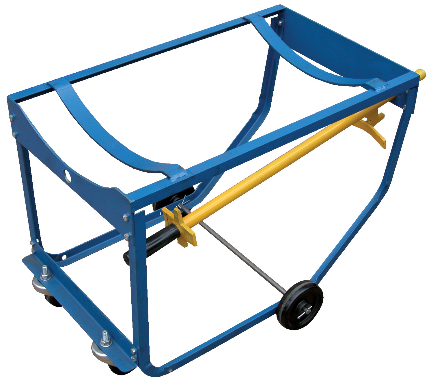 Rotating portable drum cart has an 800-lb. capacity. Rotating portable drum cart has an 800-lb. capacity.