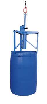 The Beacon automatic plastic drum lifter is designed to handle 55 gallon steel, plastic and fiber drums with a top lip. Units feature an automatic secure and release eccentric lock. Not for use with open-head drums. Automatic plastic drum lifter includes an adjustable positioning feature for heightened adaptability.