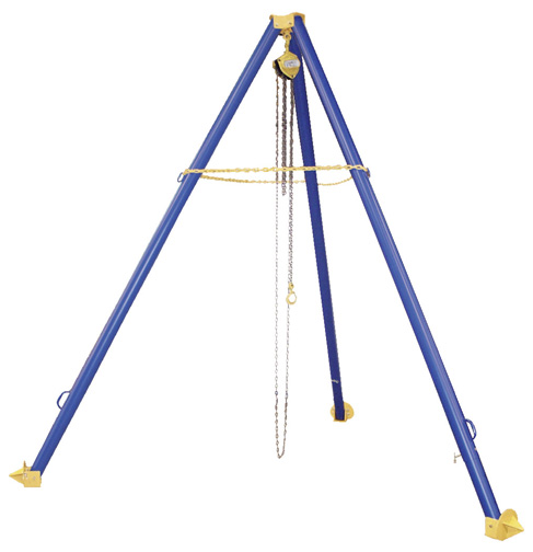 Great for usability for tight areas or confined spaces. The Tripod Hoist and Tripod Crane are available with adjustable height legs or fixed height legs. The legs can be adjusted independently to enable the use on an uneven surface. Adjustments are in 6 inch increments. Tripod Host and Tripod Crane has independently adjustable legs.