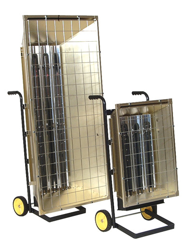 Your first choice Beacon portable and electric Infrared Heaters are perfect for indoor and outdoor use. Infrared Heaters include a rugged steel design. The infrared heaters can be adjusted on the hand cart to be placed horizontally or vertically according to your work space needs. Infrared Heaters can be adjusted into a horizontal or vertical position.