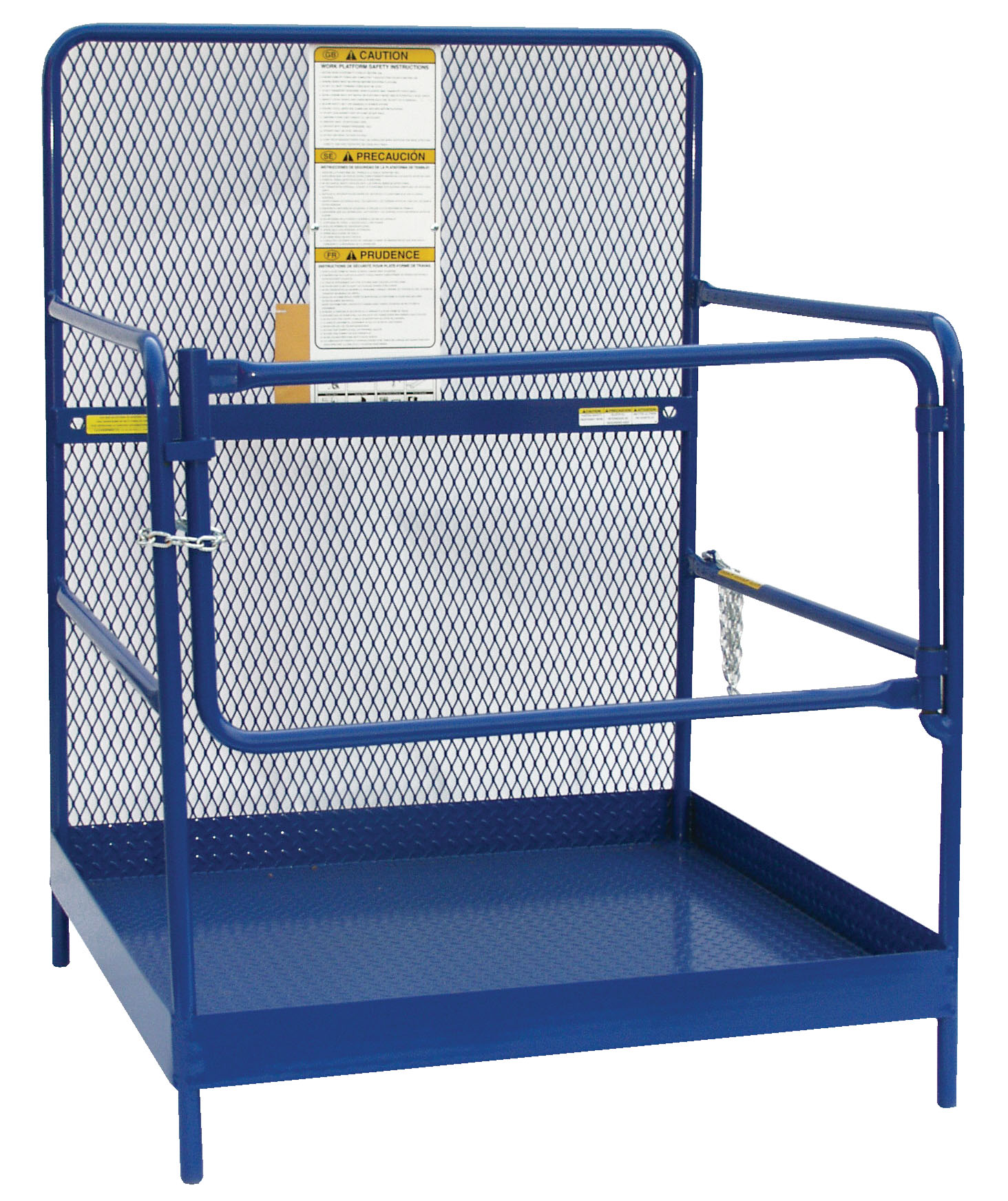 Forklift work platforms are lightweight. Forklift work platforms are lightweight.