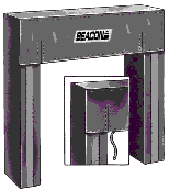 Loading dock door seal keeps out rain, snow and dust.
