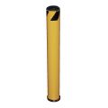 The bollard system is powder coated yellow for high visibility.