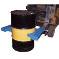 Beacon forklift drum gripper firmly holds drums for positioning. The forklift drum gripper is designed specifically for use with fork trucks fitted with fork positioners. The units come in two models: one for 30-gallon and one for 55 gallon steel drums. The drum grippers attach securely to forks via a friction lock screw mechanism. Forklift drum gripper is available for 30- or 55-gallon drums.