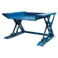 Beacon ground lift table lowers 1/2 inch to the floor for quick loading and unloading. Ground scissor lifts are designed for use when a fork truck is not available. Pallets are loaded onto the ground lift table with pallet trucks and then raised to an ergonomic working height. Foot pedal or hand controlled ground lift tables are used to compensate for uneven heights, making the workplace more ergonomically efficient. Enclosed motor is remote and can be located with the standard hydraulic hose up to 8' away. Additional hose length is available as an option. Ground lift table features service capacities of up to 4,000 lbs.