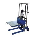 Beaconhand lift truck provides reliable lifting and transporting of loads. This hand lift truck is available in a DC-battery-powered model as well as in various hydraulic foot pump models. This product lifter features a removable chrome platform designed for jobs requiring forks. The foot pumps yield 3/4" of platform travel per stroke. The portable product lift rolls on 2 swivel and 2 rigid polyurethane casters and includes a foot-operated brake. This unit is not designed to be used with pallets. The hand lift truck is lightweight.