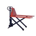 The Beacon high lift pallet trucks are designed to lift open-bottom baskets, boxes or skids. High lift pallet trucks are available in both hand pump and 12 V DC powered models. The high lift pallet trucks have an ergonomic pump handle with 2 lifting speeds to enable the unit to accommodate for light and heavy loads. The skid lifter features side stabilizers, which provide balance when lifting loads. High lift pallet trucks work excellently with skids, boxes or open-bottom baskets.