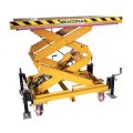 The Portable Elevating Cart is designed with several type stabilizers. The unit includes removable outriggers on (3) three sides, locking ears on (1) one side of the deck perimiter face, floor locks on each end of the subframe and a zero leak valve for precision locking and holding. In addition to this convenience, the elevating carts have a raised height up to 83 inches and a raising capacity of up to 6,000 lbs. Portable Elevating Cart can raise to 76 inches.