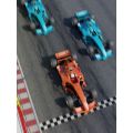 RFID and GPS Real Time Interactive 3D Gaming Auto GPS identify location of race car and RFID identity of racer, sponsor and auto attributes for real time gaming.