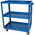 The Beacon service cart is ideal for transporting parts and boxes. The service cart features a 2" lip on all shelves to prevent items from rolling off. Tool service cart is constructed of either aluminum or steel.