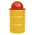 Swing top trash can and dome top trash cans are lightweight.
