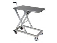 Scissor Cart Mostly Stainless Steel used for harsh environments