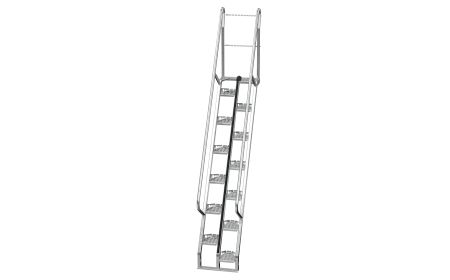 Galvanized Alternate Stairs - BATS series