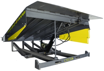 Loading Dock Leveler has capacities ranging from 25,000 up to 45,000 lbs.  These units are electric hydraulic operated to compensate for height differences.