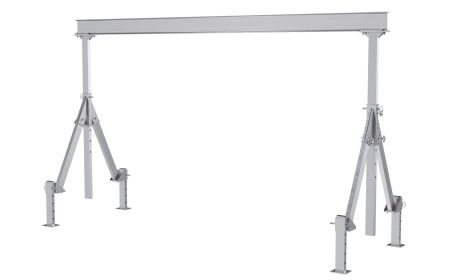 Adjustable Aluminum Gantry Crane with Leveling Legs - BAHA-ALO Series by Beacon Industries