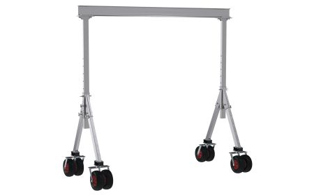Adjustable Aluminum Gantry Crane with Pneumatic Tires - BAHA-PNU Series by Beacon Industries