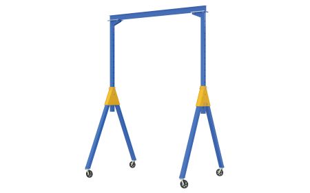 Adjustable Steel Gantry Crane Kit with V Groove Casters - BAHSN-VG Series