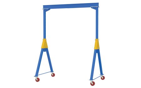 Adjustable Steel Gantry Crane Kit with V Groove Casters - BAHSN-VG Series