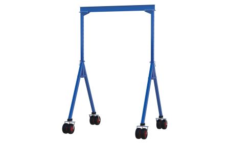 Adjustable Steel Gantry Crane with Pneumatic Casters - BAHS-PNU Series