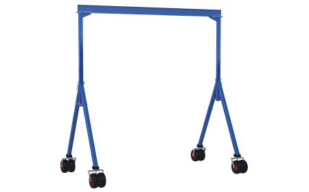 Adjustable Steel Gantry Crane with Pneumatic Casters - BAHS-PNU Series