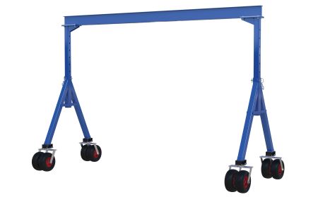Adjustable Steel Gantry Crane with Pneumatic Casters - BAHS-PNU Series