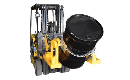 Forklift Drum Dumper - Fork Mounted Barrel Rotator - BDCR series