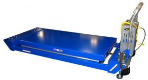 Portable Scissor Lift Table in the Down Position