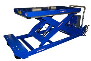 Portable Scissor Lift Table in the Up Position