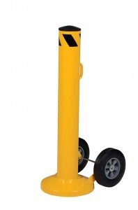 Movable Pipe Bollard with Wheels - BBOL-MB