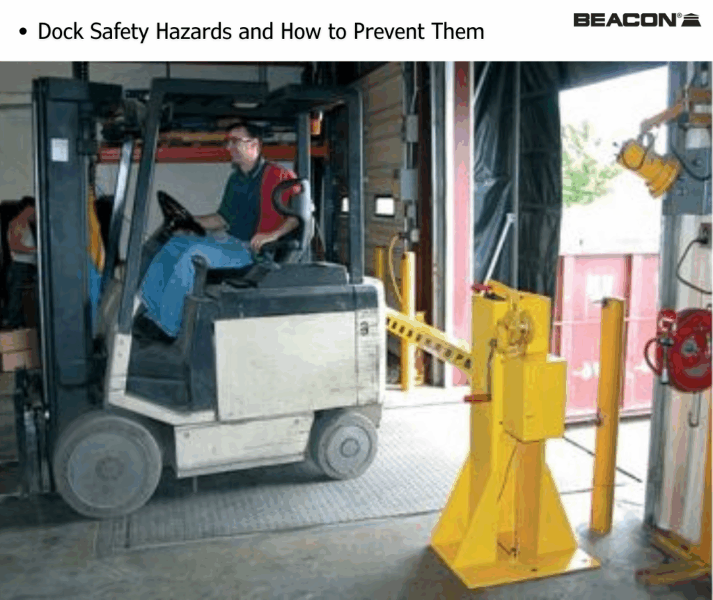 Team reviewing dock safety after secure loading.